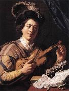 LIEVENS, Jan The Violin Player sg Spain oil painting artist
